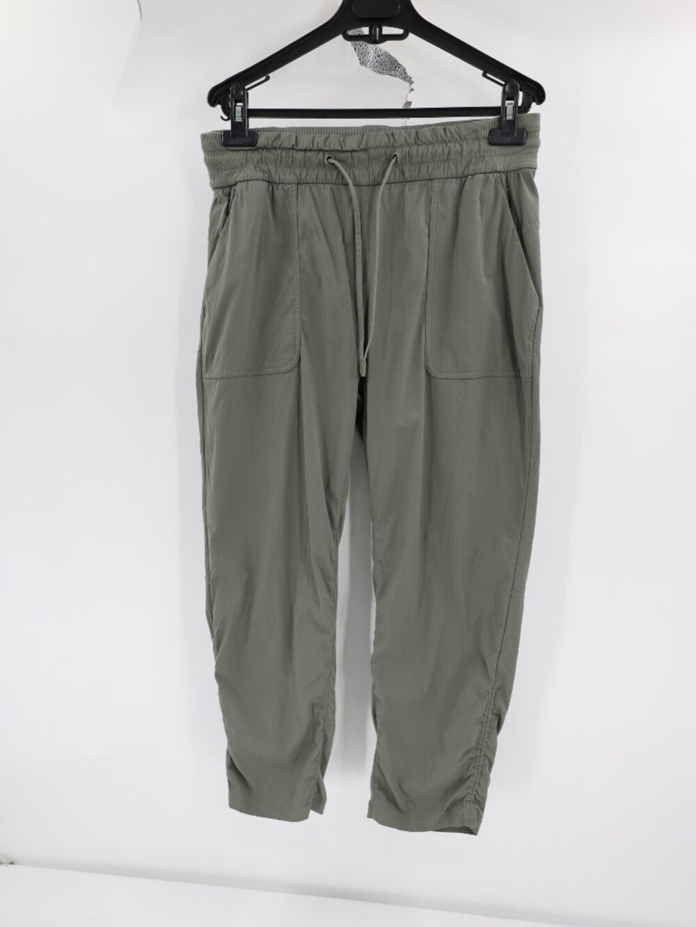 Lululemon Pants Womens 10 Beyond The Studio Crop Striped Drawstring Green yoga